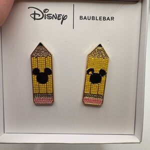 BaubleBar Disney Mickey Pencil earrings New In Box Sephora x